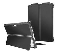 FINTIE Funda rígida Compatible con Microsoft Surface Pro 7 Plus/Pro 7 / Pro 6 / Pro 5 / Pro LTE - Funda Protectora Resistente a Prueba de Golpes con Teclado y Soporte Original, Color Negro