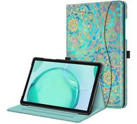 Fintie Funda Samsung Galaxy Tab A9 Plus/A9+ 5G de 11" 2023 (SM-X210/X216/X218), cubierta trasera inteligente, visión multiángulo, bolsillo de encendido y apagado automático, tonos azules