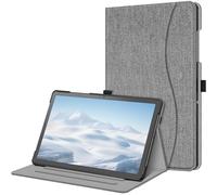 Fintie Funda Samsung Galaxy Tab A9 Plus de 11 Pulgadas 2023, Modelo SM-X210/X216/X218, Funda Multiángulo Tipo Folio con Compartimento para Documentos y Función de Encendido Auto - Tela Gris