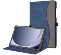 Fintie Funda Samsung Galaxy Tab A9 Plus de 11 Pulgadas 2023, Modelo SM-X210/X216/X218, Funda Multiángulo Tipo Folio con Compartimento para Documentos y Función de Encendido Auto - Azul y Marrón
