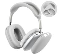 Fintie Funda Silicona para Auriculares AirPods MAX 2 (2026) y AirPods MAX (2024/2020), Antiarañazos para Orejeras y Cinta - Gris