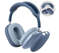 Fintie Funda Silicona para Auriculares AirPods MAX 2 (2026) y AirPods MAX (2024/2020), Antiarañazos para Orejeras y Cinta - Azul Medianoche