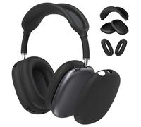 Fintie Funda de Silicona Compatible con Auriculares AirPods MAX, Antiarañazos para Orejeras y Cinta, Negro