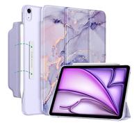Fintie Funda SlimShell para iPad Air 11" M4/M3/M2 (2026/2025/2024), iPad Air 5ª Gen/4ª Gen (2022/2020) de 10.9" - Cierre magnético, Ligera de pie con Cubierta Trasera esmerilada-Mármol Lila Dorado