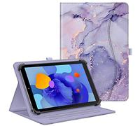Fintie Funda Tablet 10 Pulgadas [Universal 9"-10.9"] de Multiángulo con Bolsillo, Compatible con Lenovo/Huawei/Realme Pad/YOTOPT/SUMTAB/TECLAST/Blackview/MEBERRY/YESTEL/FACETEL - Mármol Lila