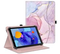 Fintie Funda Tablet 10 Pulgadas [Universal 9"-10.9"] de Multiángulo con Bolsillo, Compatible con Lenovo/Huawei/Realme Pad/YOTOPT/SUMTAB/TECLAST/Blackview/MEBERRY/YESTEL/FACETEL - Mármol Rosa
