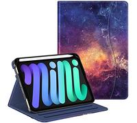 FINTIE Funda Tipo Libro para iPad Mini 6 2021, multiángulo con Soporte Inteligente con Soporte para lápices y Bolsillo, Apagado y Encendido automático para iPad Mini de 6ª generación de 8.3 Pulgadas