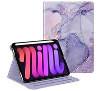Fintie Funda Tipo Libro para iPad Mini 6 2021, Soporte Inteligente multiángulo con Soporte para lápices y Bolsillo, Apagado y Encendido automático para iPad Mini de 6ª generación de 8.3 Pulgadas,