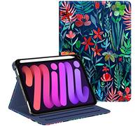 Fintie Funda Tipo Libro para iPad Mini 6 2021, Soporte Inteligente multiángulo con Soporte para lápices y Bolsillo, Apagado y Encendido automático para iPad Mini de 6ª generación de 8.3 Pulgadas