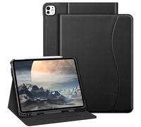 Fintie Funda Tipo Libro para iPad Pro de 13 Pulgadas (M4) 2024, Funda Protectora de visualización multiángulo con Soporte para lápices y Bolsillo, Apagado y Encendido automático, Color Negro