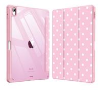 Fintie - Funda transparente para iPad Air de 11 pulgadas y iPad Air de 5.ª | Funda protectora delgada a prueba de golpes con soporte para bolígrafo, funda rígida transparente, función de atril y