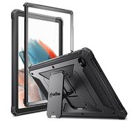 Fintie Funda Tuatara Compatible con Samsung Galaxy Tab A8 10.5" (2021) | Carcasa Dura Antichoque con Soporte y Protector de Pantalla Incorporado para Modelo SM-X200/X205, Negro