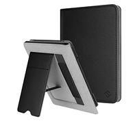 FINTIE Funda Vertical para 6" Kindle Paperwhite (10.ª Generación, 2018/Toda la Vieja Generación 2012-2017) - Carcasa de Cuero Sintético con Bolsillo para Tarjeta y Correa de Mano, Negro
