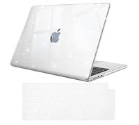 Fintie Funda y Protector de Teclado para MacBook Air de 15 Pulgadas M5 (2026)/M4 (2025)/M3 (2024)/M2 (2023), Funda Protectora ultradelgada y Transparente antiamarilleamiento, Transparente Brillante