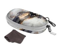 FINTIE Grande Funda Gafas de Sol, Portátil Estuche Gafas Rigida con Clip y Cremallera para Mujeres y Hombres