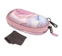 FINTIE Grande Funda Gafas de Sol, Portátil Estuche Gafas Rigida con Clip y Cremallera para Mujeres y Hombres