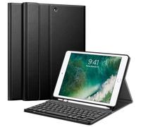 FINTIE Keyboard Case for iPad 9.7 2018 2017 / iPad Air 2 1 (FrenchLayout), Black (RII-AEE-7025, RII-PYA-1905)
