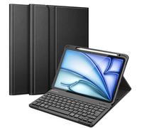 FINTIE Keyboard Case for iPad Air 4 2020 (French AZERTY) - SlimShell Protective Cover with Built-in Pencil Holder Magnetically Detachable Wireless Bluetooth Keyboard, Black