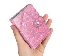 Fintie Mini Photos Album Book for 2x3 Inch Films - 52 Pockets Small Albums for Fujifilm Instax Mini Instant Camera/Polaroid Hi-Print Pictures, Kpop Photocard Holder Binder, Glittering Pink