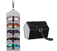 FINTIE Organizador Gafas de Sol, Funda Gafas Viaje con 5 ranuras, Estuche Almacenamiento para Gafas