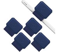 Fintie Paquete de 4 Soportes para bolígrafo Apple Pencil Pro, Apple Pencil (USB-C) y 1ª/2ª generación y lápices capacitivos, Funda de Cuero Adhesiva elástica unida a Las Fundas, Marino