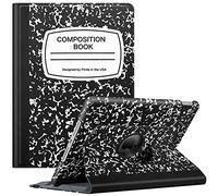 Fintie Rotating Case for iPad 9th Generation (2021) / 8th Generation (2020) / 7th Gen (2019) 10.2 Inch - 360 Degree Rotating Stand Cover with Pencil Holder, Auto Wake Sleep, Black Composition Book