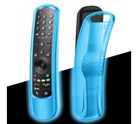 Fintie Silicone Case for LG MR24GN MR24GA MR23GN MR23GA MR22GN MR22GA AN-MR21GA Remote Control, Lightweight Anti Slip Shockproof Protective Cover for LG Smart TV Magic Remote 2021-2024,Sky Blue-Glow