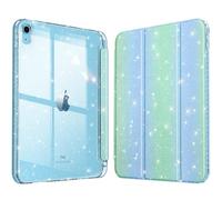 Fintie Slim Case for iPad (A16) 11th Generation 11 Inch (2025), iPad 10th Generation 10.9 Inch (2022) - Glittering Sparkly Shockproof Cover with Shiny Clear Back Shell & Pencil Holder, Seaside Ombre
