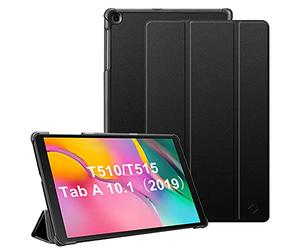 Fintie SlimShell Funda Compatible con Samsung Galaxy Tab A 10.1 2019 - Súper Delgada y Ligera Carcasa de Cuero Sintético con Función de Soporte para Modelo SM-T510/T515, Negro