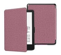 FINTIE SlimShell Funda para 6,8" Kindle Paperwhite de 11.ª generación (Modelo de 2021), Carcasa Fina y Ligera de Cuero Sintético con Función de Auto-Reposo/Activación, (Plum)