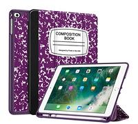 Fintie SlimShell - Funda para iPad 6ª/5ª generación (2018/2017), iPad Air 2 / Air 1 (9.7 Pulgadas) - [Soporte para lápices Integrado] Cubierta Trasera de TPU Suave con Encendido y Apagado automático,