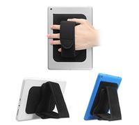 FINTIE Soporte Universal para Tablet - Correa de Mano [Doble Soporte] Gancho Acolchado Desmontable y la Empuñadura de Agarre, Negro