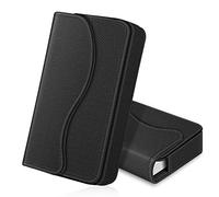 FINTIE Tarjetero de Comercial/Cartera de Tarjeta Crédito - Universal Organizador Tarjeta Exterior Sintético con Cierre Magnético, (*Negro)