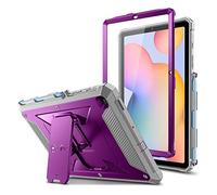 Fintie Tuatara - Funda a Prueba de Golpes para Samsung Galaxy Tab S6 Lite de 10.4 Pulgadas 2024/2022/2020, Funda híbrida Resistente con Protector de Pantalla Integrado, Color Morado