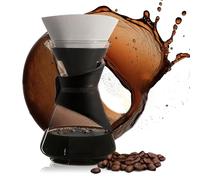 finum BLOOM AND FLOW - Cafetera con jarra de cristal, cafetera de mano, cafetera de filtro, verter sobre y filtro