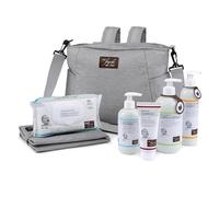 Fiocchi di Riso - Bolso de hombro COFANETT - Kit de cuidado de la piel del recién nacido: toallitas de agua sin agua, cambio de pasta, crema corporal fluida, ropa interior limpiadora de mieoderm,