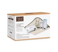 Fiocchi di Riso - CAJA CAMBIO CON Lazos - Kit para un cambio de pañal con lazos - Toallitas de agua no agua, pasta cambiante, detergente íntimo Mioderm - Idea regalo