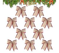 fiocchi natale decorazioni vintage set dieci pezzi stile elegante materiali resistenti rifiniture curate appendere facile versatile ghirlande alberi ingresso giardino camini portico interno esterno ma