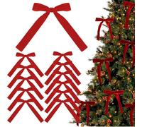 Fiocchi Velluto - Decorazione Natalizia Con Ghirlanda, Elegante In Nastro | Fiocchi Portatili Albero Natale Porta Finestra Casa Festa Decorazione