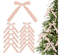 Fiocchi Velluto - Decorazione Natalizia Con Ghirlanda, Elegante In Nastro | Fiocchi Portatili Albero Natale Porta Finestra Casa Festa Decorazione