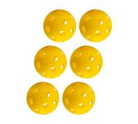 Fiocias 1 Bola de Pickleball Profesional para Competición Interior Pelota de TPE con 26 Agujeros Resistente a Deterioro Preciso Adecuada para Juegos Dep, Amarillo 6 Piezas