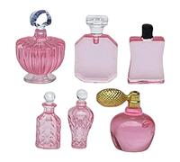 Fiocias 1 Juego Perfume en Miniatura Set Botellas Frascos Maqueta Casa Muñecas Plástico Seguro Apto para Juego Educativo Mejora Habilidades Sociales Adecuado