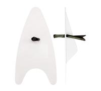 Fiocias 1 Par de de Natación Ergonómicas, de Entrenamiento para Natación Y Ayudas para El Entrenamiento, Aletas de Mano Fabricadas en Material PC, Adultos Blancos