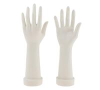 Fiocias 2 Piezas de Maniquíes de Mano para Mujer, Juego de Manos Blancas, Soporte de Exhibición para Modelo de Mano, Base para Joyería, Guantes, Pulser
