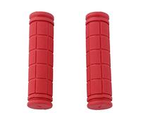 Fiocias 2 Piezas Empuñadura de Manillar de Bicicleta Fundas para Manillar Cubiertas Antideslizantes Goma Suave Diseño Confortable Instalación Práctica Adecuad, Rojo, Aprox. 4,7 Pulgadas / 120 mm
