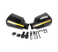 Fiocias 2 Piezas Protectoras Manillar Parabrisas Deflectores Instalable Fácilmente Resistencia PP Adecuado para Rutas Largas Uso Diario, Negro