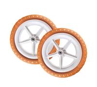 Fiocias 2 Piezas Ruedas de Repuesto para Bicicleta Infantil con Llantas Airless de Espuma EVA Cubierta Antipinchazos Y Estructura de Nylon Adecuado para Princ, Bronce Rojo