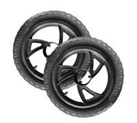 Fiocias 2 Piezas Ruedas de Repuesto para Bicicleta Infantil con Llantas Airless de Espuma EVA Cubierta Antipinchazos Y Estructura de Nylon Adecuado para Princ, Negro