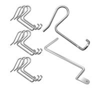 Fiocias 20 Piezas Tensor de Alambre de Cerca Dispositivo de Ajuste Rápido Manipulación Sencilla Gancho Reversible de Acero Inoxidable Adecuado para Viñedos Cu, 10 Piezas con Llave