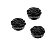 Fiocias 2x3PCS Paleta de Maquillaje Vacía Sombra de Ojos en Polvo Rubor Brillo de Labios Estuche DIY Negro, 3 piezas